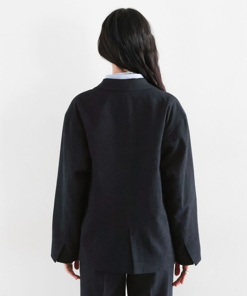 RAGEBLUE（レイジブルー）の「細コールテーラードジャケット/セットアップ対応（テーラードジャケット・レディース・ネイビー/グリーン・FREE）」の15枚目の写真