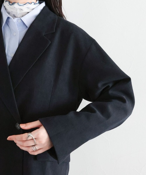 RAGEBLUE（レイジブルー）の「細コールテーラードジャケット/セットアップ対応（テーラードジャケット・レディース・ネイビー/グリーン・FREE）」の18枚目の写真