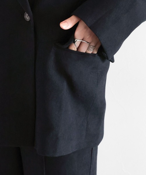 RAGEBLUE（レイジブルー）の「細コールテーラードジャケット/セットアップ対応（テーラードジャケット・レディース・ネイビー/グリーン・FREE）」の20枚目の写真
