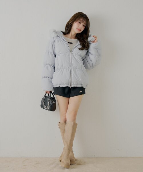 ファー取り外しミドルルーズ中綿ブルゾン（その他アウター）｜Chico