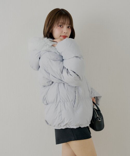 新色追加】ファー取り外しミドルルーズ中綿ブルゾン（その他アウター