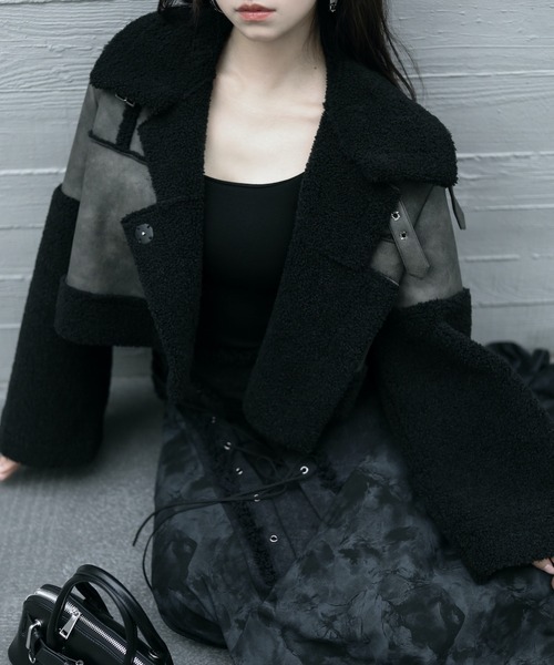 セール】フェイクレザームートン（ムートンコート）｜VEILA（ヴェイラ