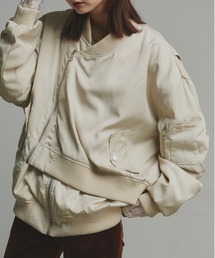 ad thie（アドティエ）の「ギャザーデザイン アシンメトリー MA-1（MA-1）」