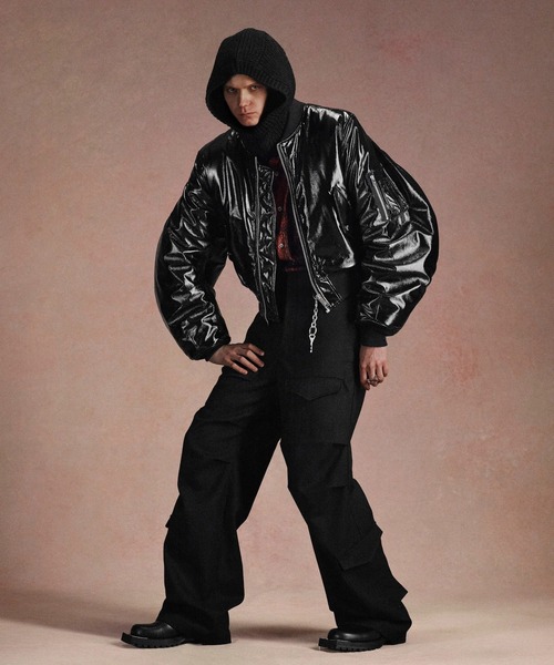 JOHN LAWRENCE SULLIVAN(ジョンローレンスサリバン)の「【JOHN LAWRENCE SULLIVANジョーンローレンスサリバン】WOOL BARATHEA CARGO PANTS(カーゴパンツ・メンズ・ブラック・44/46)」の3枚目の写真