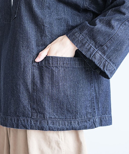 デニムフィッシャーマンプルオーバー（シャツ/ブラウス）｜solamonat