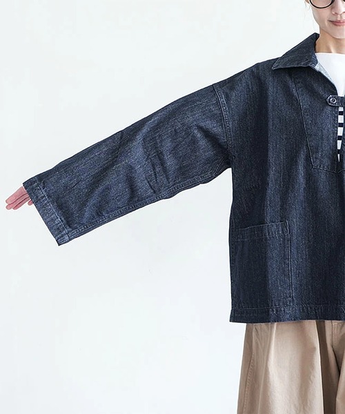 デニムフィッシャーマンプルオーバー（シャツ/ブラウス）｜solamonat