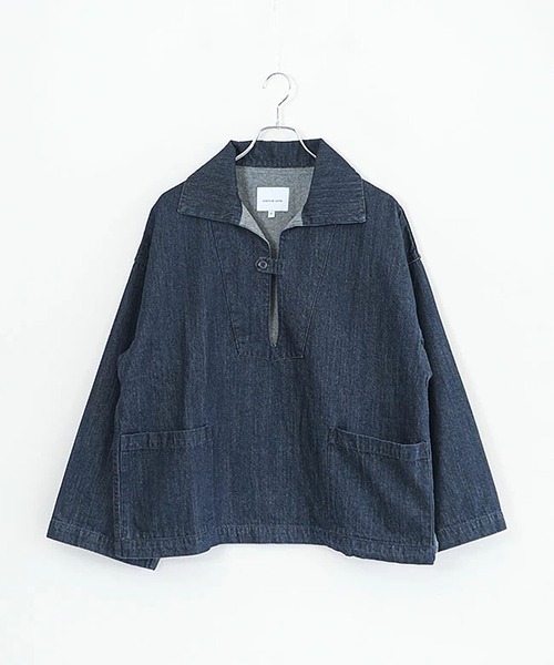 デニムフィッシャーマンプルオーバー（シャツ/ブラウス）｜solamonat