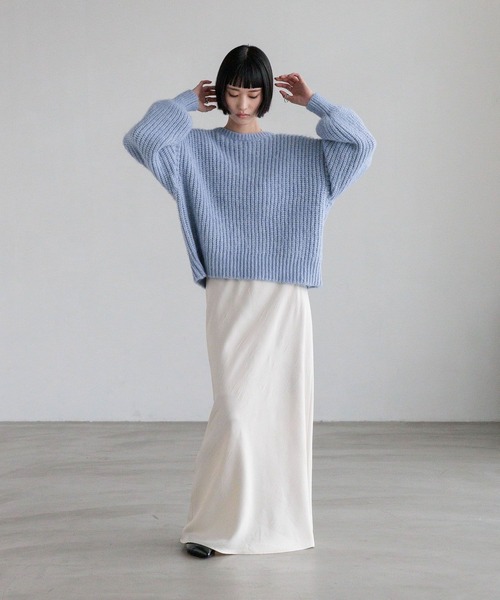 LOWRYS FARM（ローリーズファーム）の「スパンコールニットプルオーバーＬＳ　600406（ニット/セーター・レディース・ベージュ/ライトグレー/チャコールグレー/ブルー・FREE）」の12枚目の写真