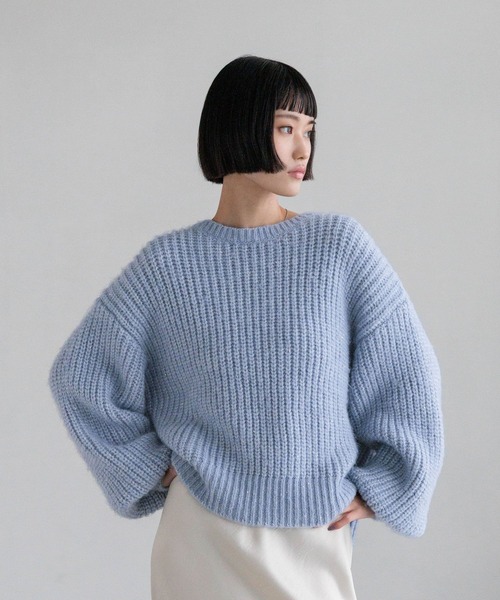 LOWRYS FARM（ローリーズファーム）の「スパンコールニットプルオーバーＬＳ　600406（ニット/セーター・レディース・ベージュ/ライトグレー/チャコールグレー/ブルー・FREE）」の14枚目の写真