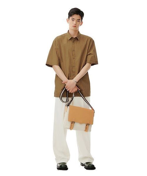 MUSINSA STANDARD（ムシンサスタンダード）の「リアルワイドヒドゥンバンディングスラックス[クリーム]（スラックス・メンズ・その他・29/30/31/33/26/27/28/40/38/42/36/34/32）」の2枚目の写真