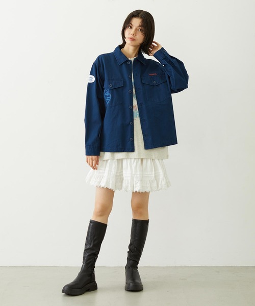 MILKFED.（ミルクフェド）の「PATCHED UTILITY SHIRT（シャツ/ブラウス・レディース・オリーブ/ベージュ/ネイビー・ONE SIZE）」の11枚目の写真
