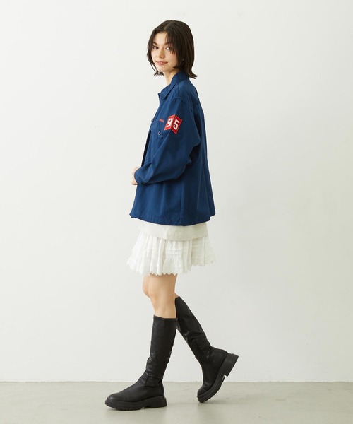 MILKFED.（ミルクフェド）の「PATCHED UTILITY SHIRT（シャツ/ブラウス・レディース・オリーブ/ベージュ/ネイビー・ONE SIZE）」の17枚目の写真