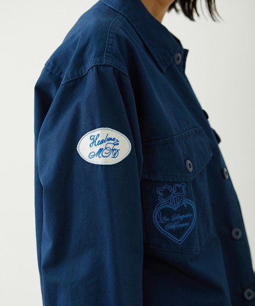 MILKFED.（ミルクフェド）の「PATCHED UTILITY SHIRT（シャツ/ブラウス・レディース・オリーブ/ベージュ/ネイビー・ONE SIZE）」の9枚目の写真