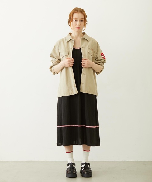MILKFED.（ミルクフェド）の「PATCHED UTILITY SHIRT（シャツ/ブラウス・レディース・オリーブ/ベージュ/ネイビー・ONE SIZE）」の22枚目の写真