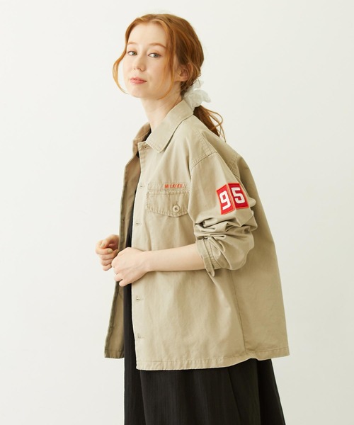 MILKFED.（ミルクフェド）の「PATCHED UTILITY SHIRT（シャツ/ブラウス・レディース・オリーブ/ベージュ/ネイビー・ONE SIZE）」の20枚目の写真