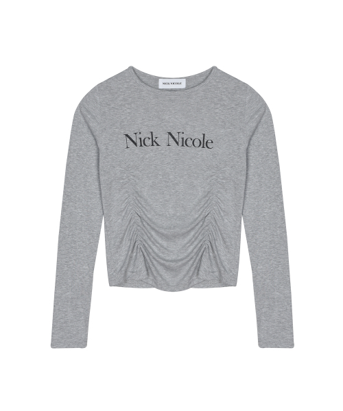 NICK&NICOLE（ニックアンドニコール）の「NICOLE PINTUCK SHIRRING TOP_GRAY（Tシャツ/カットソー・レディース・その他・FREE）」の5枚目の写真