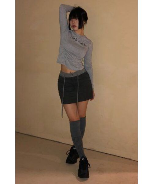 NICK&NICOLE（ニックアンドニコール）の「NICOLE PINTUCK SHIRRING TOP_GRAY（Tシャツ/カットソー・レディース・その他・FREE）」の8枚目の写真