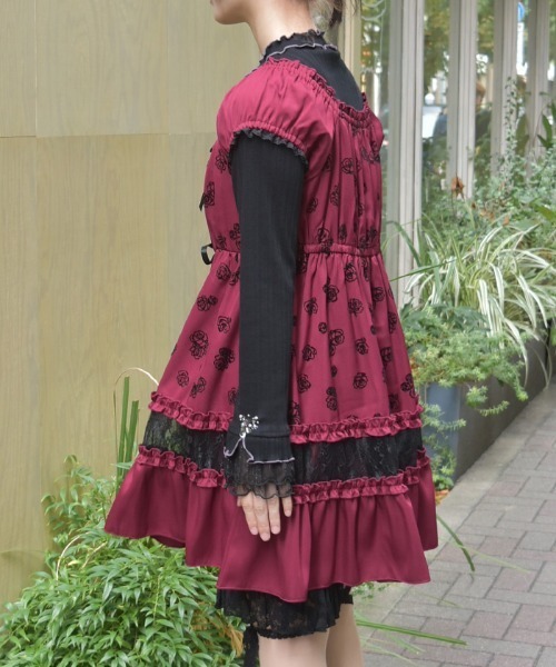 axes femme（アクシーズファム）の「フロッキーローズチュニック（チュニック・レディース・ブラウン/ワイン/グレー・FREE）」の5枚目の写真