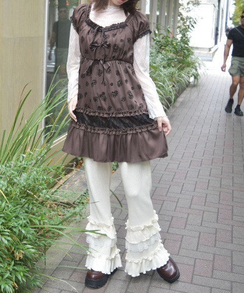 axes femme（アクシーズファム）の「フロッキーローズチュニック（チュニック・レディース・ブラウン/ワイン/グレー・FREE）」の11枚目の写真