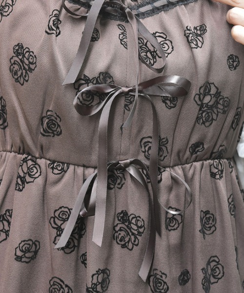 axes femme（アクシーズファム）の「フロッキーローズチュニック（チュニック・レディース・ブラウン/ワイン/グレー・FREE）」の12枚目の写真