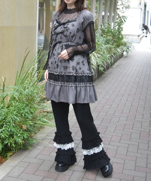 axes femme（アクシーズファム）の「フロッキーローズチュニック（チュニック・レディース・ブラウン/ワイン/グレー・FREE）」の14枚目の写真