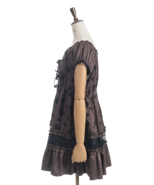 フォクシー　ベロアチュニック　ワンピース希少42 セール】フロッキーローズチュニック（チュニック）｜axes femme