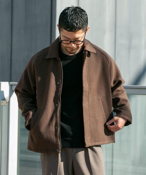 URBAN RESEARCH ROSSO MEN(アーバンリサーチロッソメン)の「『XLサイズあり』light meltonブルゾン(ブルゾン・メンズ・ブラック/チャコールグレー/ネイビー/ブラウン・LARGE/X-LARGE/MEDIUM)」の8枚目の写真