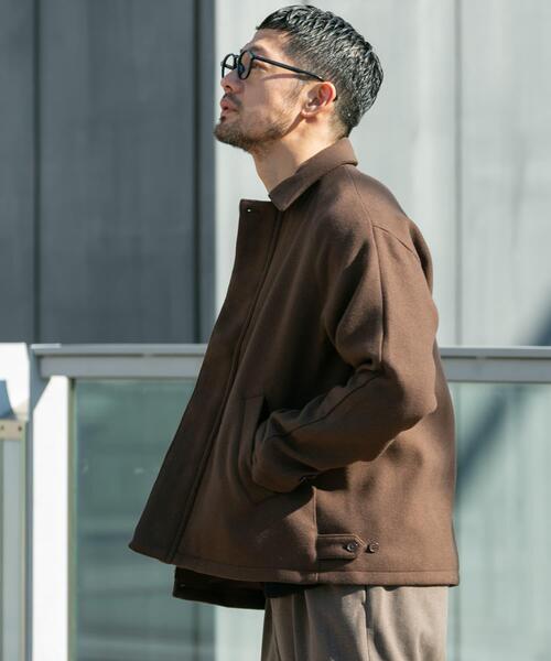 URBAN RESEARCH ROSSO MEN(アーバンリサーチロッソメン)の「『XLサイズあり』light meltonブルゾン(ブルゾン・メンズ・ブラック/チャコールグレー/ネイビー/ブラウン・LARGE/X-LARGE/MEDIUM)」の9枚目の写真