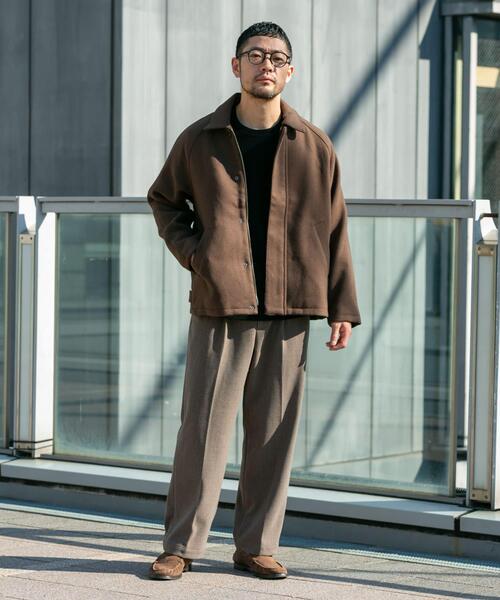 URBAN RESEARCH ROSSO MEN(アーバンリサーチロッソメン)の「『XLサイズあり』light meltonブルゾン(ブルゾン・メンズ・ブラック/チャコールグレー/ネイビー/ブラウン・LARGE/X-LARGE/MEDIUM)」の10枚目の写真
