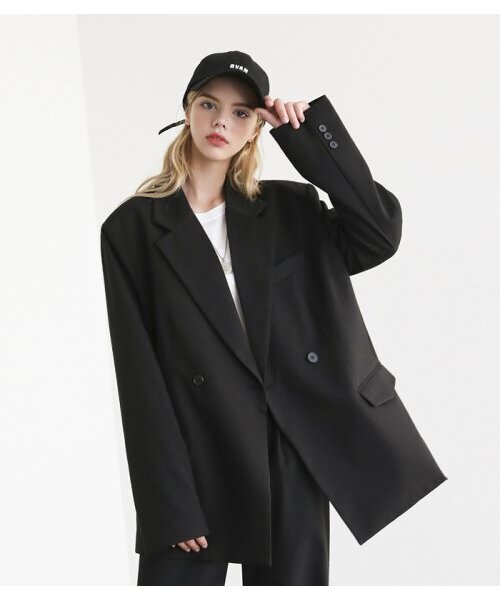 AVANDRESS(アバンドレス )の「ドレスツーボタンダブルオーバーブレザー ブラック(テーラードジャケット・レディース・その他・LARGE/MEDIUM)」の10枚目の写真