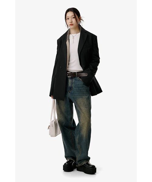 AVANDRESS(アバンドレス )の「ドレスツーボタンダブルオーバーブレザー ブラック(テーラードジャケット・レディース・その他・LARGE/MEDIUM)」の12枚目の写真