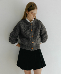TWEED PINTUCK MINI SKIRT BLACK