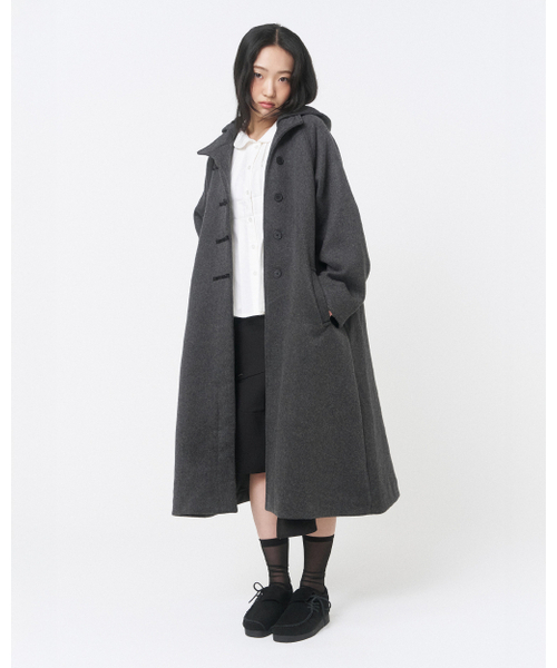 Miseki SEOUL(ミセキソウル)の「Hoodie long duffle Coat CHARCOAL(ダッフルコート・レディース・その他・OS)」の1枚目の写真