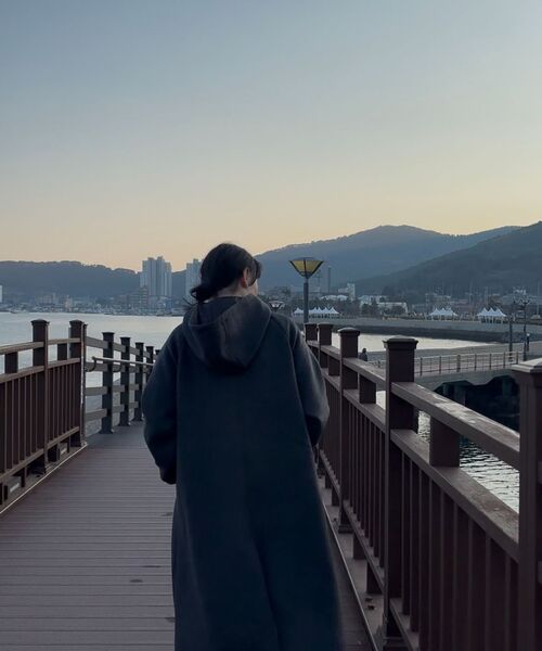 Miseki SEOUL(ミセキソウル)の「Hoodie long duffle Coat CHARCOAL(ダッフルコート・レディース・その他・OS)」の15枚目の写真