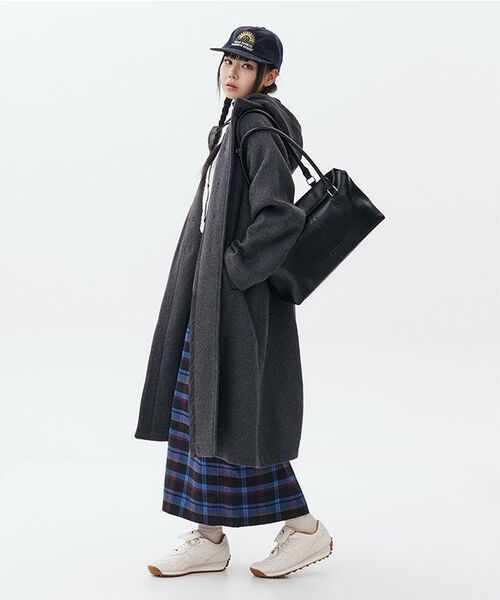 Miseki SEOUL(ミセキソウル)の「Hoodie long duffle Coat CHARCOAL(ダッフルコート・レディース・その他・OS)」の8枚目の写真