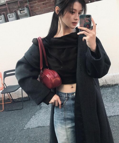 Miseki SEOUL(ミセキソウル)の「Hoodie long duffle Coat CHARCOAL(ダッフルコート・レディース・その他・OS)」の10枚目の写真