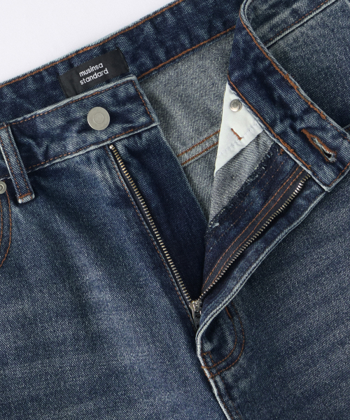 MUSINSA STANDARD（ムシンサスタンダード）の「ルーズバギーデニムパンツ [ミディアムインディゴ]（デニムパンツ・メンズ・その他・40/33/26/27/28/29/38/36/34/32/30/31）」の3枚目の写真