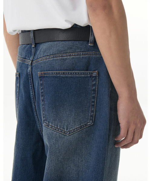 MUSINSA STANDARD（ムシンサスタンダード）の「ルーズバギーデニムパンツ [ミディアムインディゴ]（デニムパンツ・メンズ・その他・40/33/26/27/28/29/38/36/34/32/30/31）」の5枚目の写真