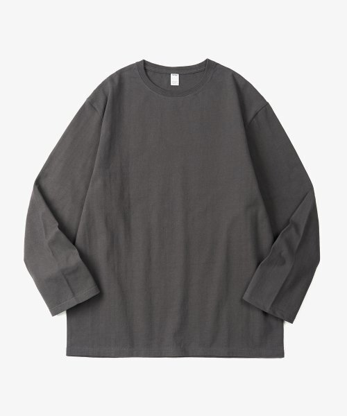 TOFFEE(トフィー)の「ベーシックロングスリーブTシャツ(チャコール)(Tシャツ/カットソー・メンズ・その他・SMALL/MEDIUM/LARGE/X-LARGE)」の2枚目の写真