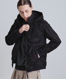 tk.TAKEO KIKUCHI（ティーケータケオキクチ）の「中綿スエードキルトフードブルゾン（ブルゾン）」