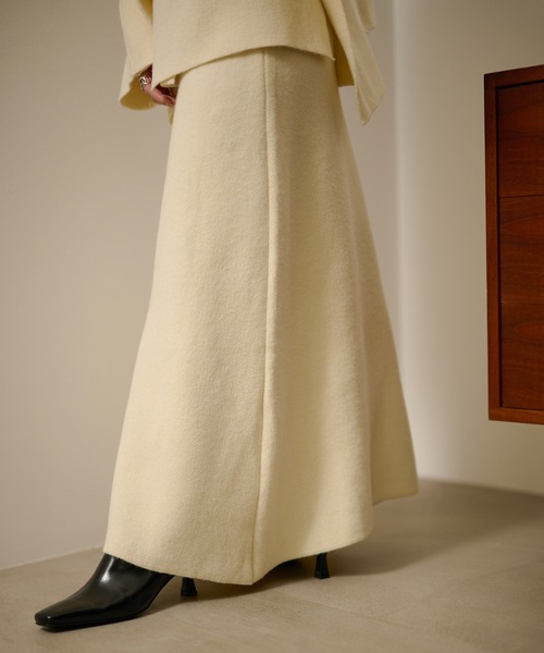 LAULEN(ローレン)の「stole jacket belted set up /ストールジャケットベルト付きセットアップ(セットアップ・レディース・キャメル/ブラック/アイボリー・FREE)」の18枚目の写真