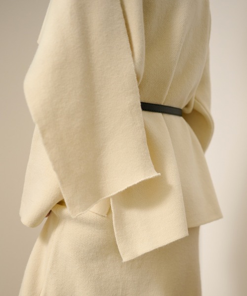 LAULEN(ローレン)の「stole jacket belted set up /ストールジャケットベルト付きセットアップ(セットアップ・レディース・キャメル/ブラック/アイボリー・FREE)」の22枚目の写真