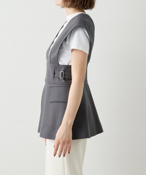 Whim Gazette（ウィムガゼット）の「メルトンベスト（ベスト・レディース・グレー・FREE）」の7枚目の写真