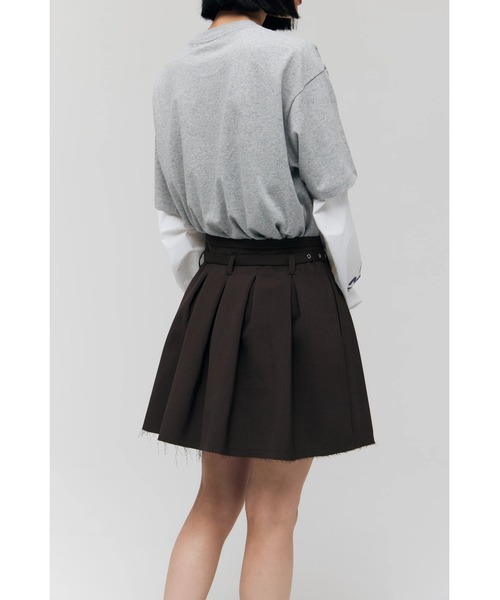 FELICITY（フェリシティ）の「Belted Flare Skirt（スカート・レディース・グレー/ブラウン・2/1）」の8枚目の写真