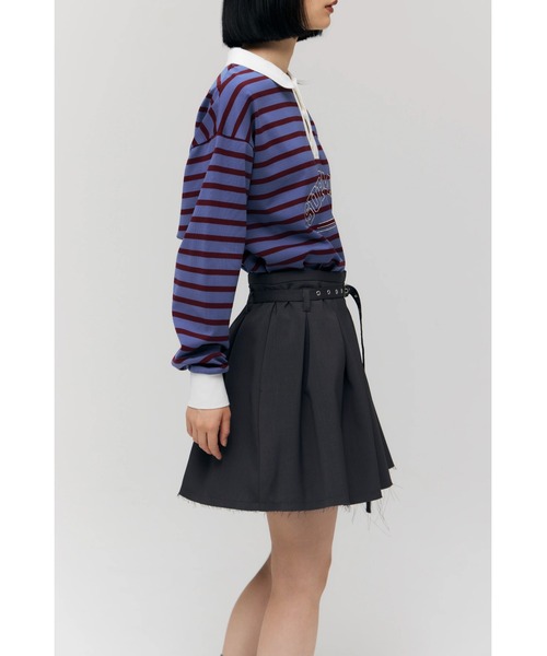 FELICITY（フェリシティ）の「Belted Flare Skirt（スカート・レディース・グレー/ブラウン・2/1）」の10枚目の写真