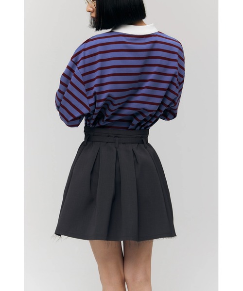FELICITY（フェリシティ）の「Belted Flare Skirt（スカート・レディース・グレー/ブラウン・2/1）」の11枚目の写真