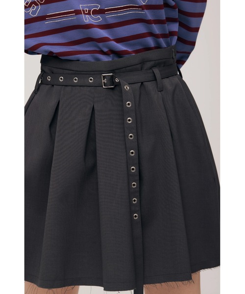 FELICITY（フェリシティ）の「Belted Flare Skirt（スカート・レディース・グレー/ブラウン・2/1）」の12枚目の写真