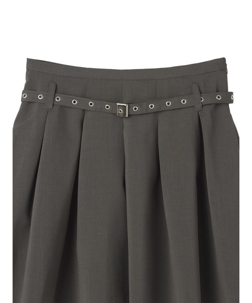 FELICITY（フェリシティ）の「Belted Flare Skirt（スカート・レディース・グレー/ブラウン・2/1）」の15枚目の写真
