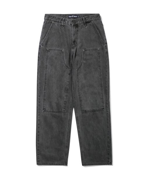 TRIP LE SENS（トリップ ル センス）の「ユニセックスカーペンターカラー デニムパンツ_GREY（デニムパンツ・レディース・その他・LARGE/MEDIUM/SMALL）」の2枚目の写真