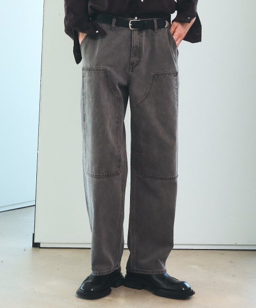 TRIP LE SENS（トリップ ル センス）の「ユニセックスカーペンターカラー デニムパンツ_GREY（デニムパンツ・レディース・その他・LARGE/MEDIUM/SMALL）」の4枚目の写真
